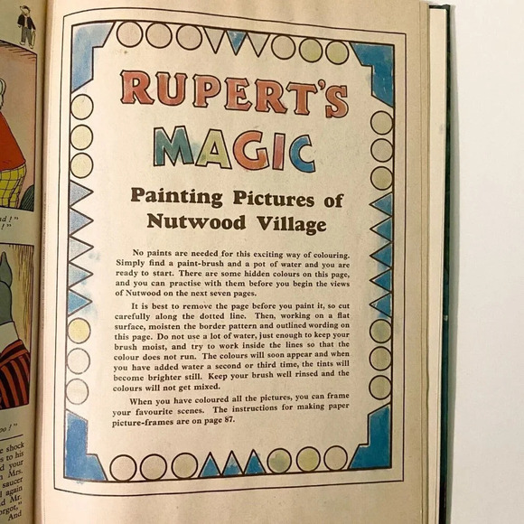 Vintage 1960 Rupert The Daily Express Annual and Magic Painting Pictures Book HC - Picture 14 of 16